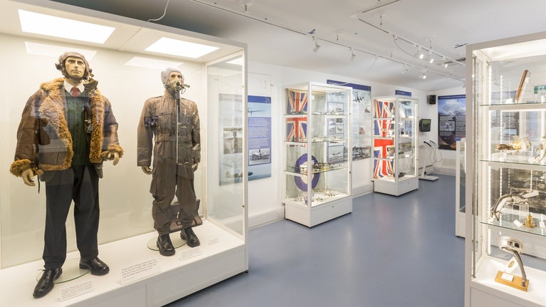 Photo of the exhibitions in the  RAF Defford Museum